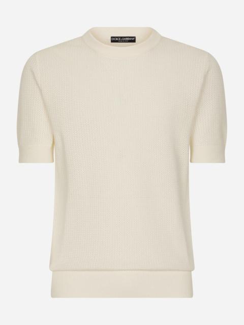 Dolce & Gabbana Cotton sweater with logo label