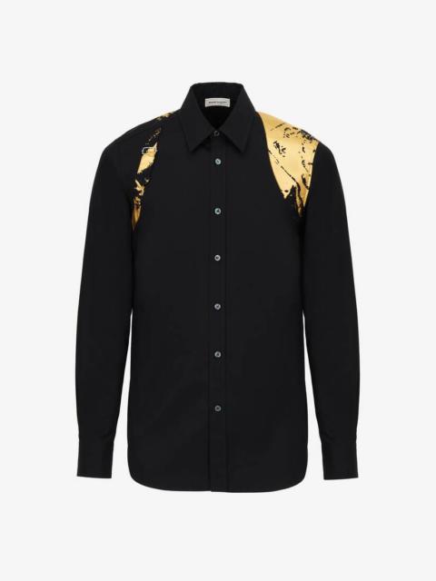 Alexander McQueen Men's Fold Harness Shirt in Black