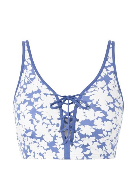 MICHAEL KORS floral-print bikini top