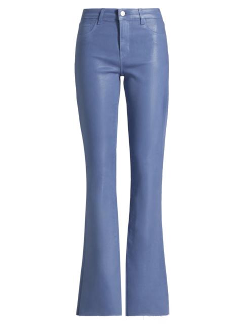 L'AGENCE Women's Ruth Coated Stretch Flared High-Rise Jeans - Wild Wind Coated