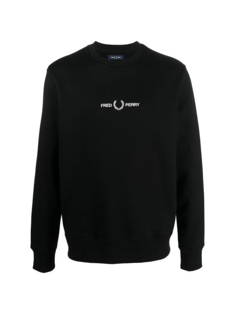 logo-embroidered crew-neck sweatshirt