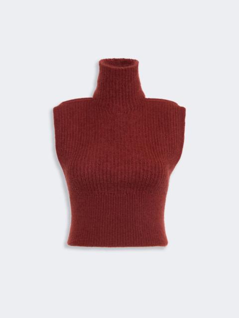 Max Mara PLACIDO Slim-fitting mohair jumper - BROWN BORDEAUX