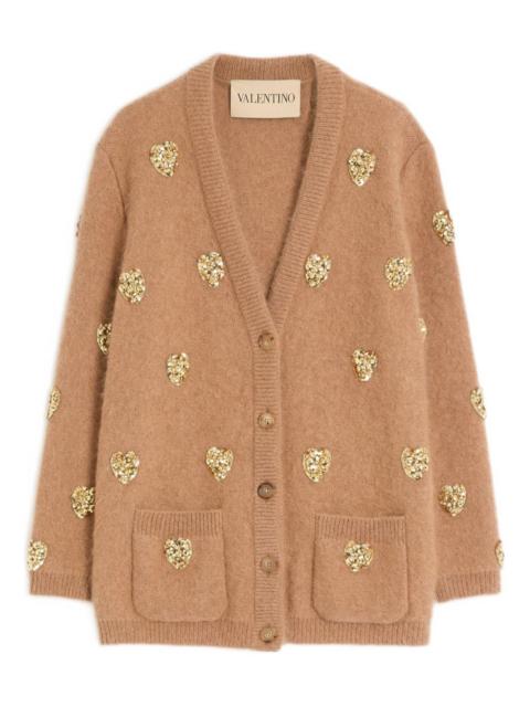 Valentino heart-embellished cardigan