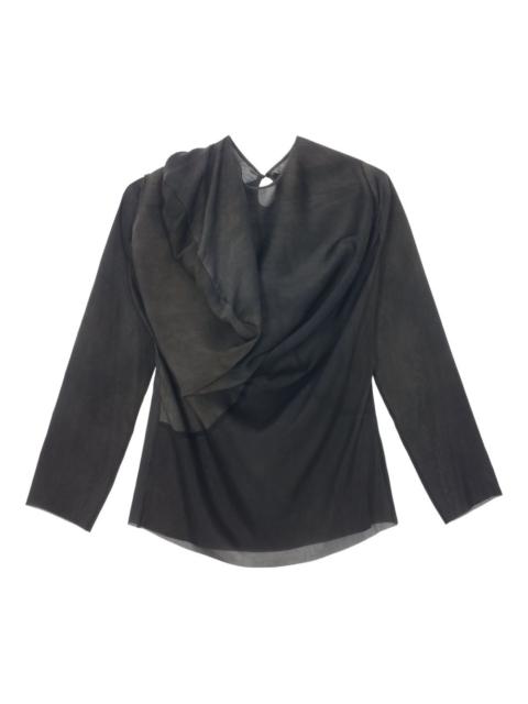UMA WANG draped asymmetric blouse