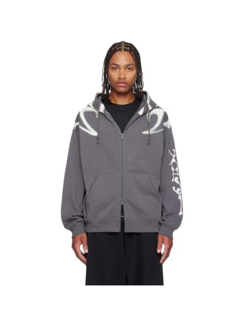 Y-3 Gray Chito Edition Graphic Zipper Hoodie
