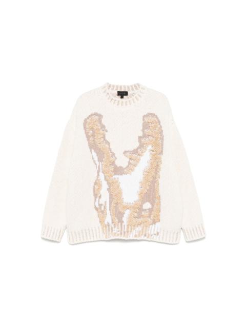 LACOSTE jacquard-logo sweater
