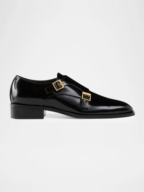 Giuseppe Zanotti Men's Filler Leather Double-Monk Strap Loafers
