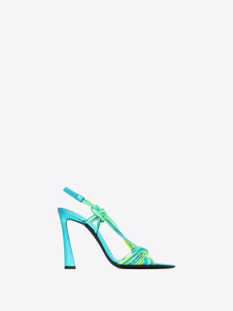 SAINT LAURENT pool sandals in tpu and metallized leather