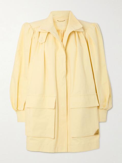 Chloé Gathered cotton jacket Yellow