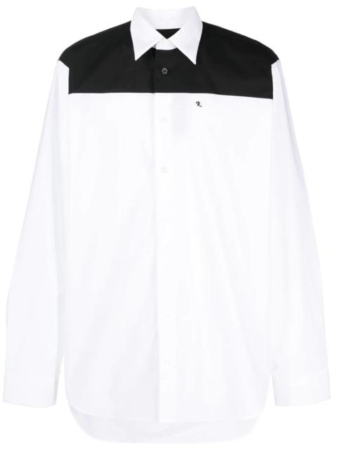 Raf Simons colour-block cotton shirt