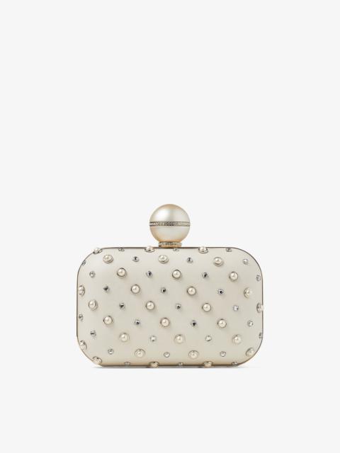 JIMMY CHOO Cloud
Pearl Mix Clutch Bag with Ball Clasp