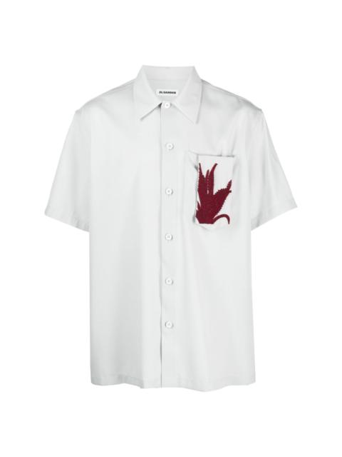Jil Sander appliqué-detail cotton shirt