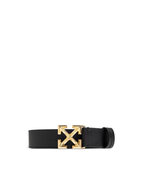 Off-White Arrow buckle grained leather belt