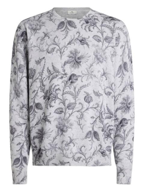 Etro flora- motif sweater