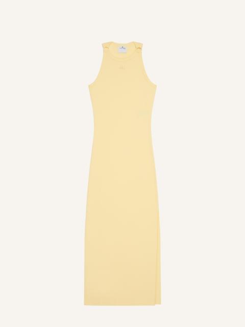 courrèges BUCKLE 90'S RIB MIDI DRESS