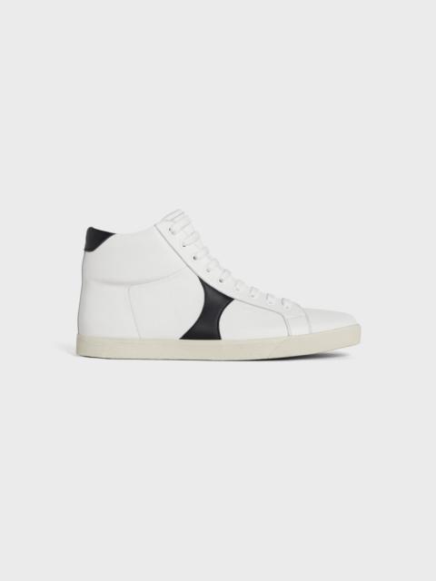 CELINE CELINE TRIOMPHE MID LACE UP SNEAKER IN CALFSKIN
