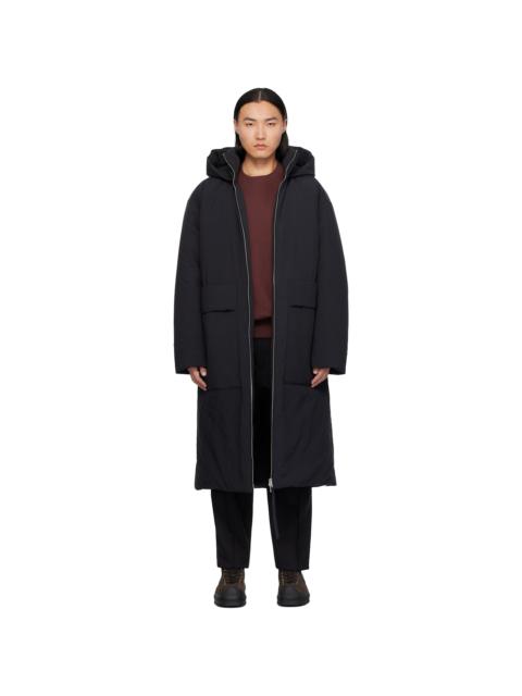 Jil Sander Black Hooded Down Coat