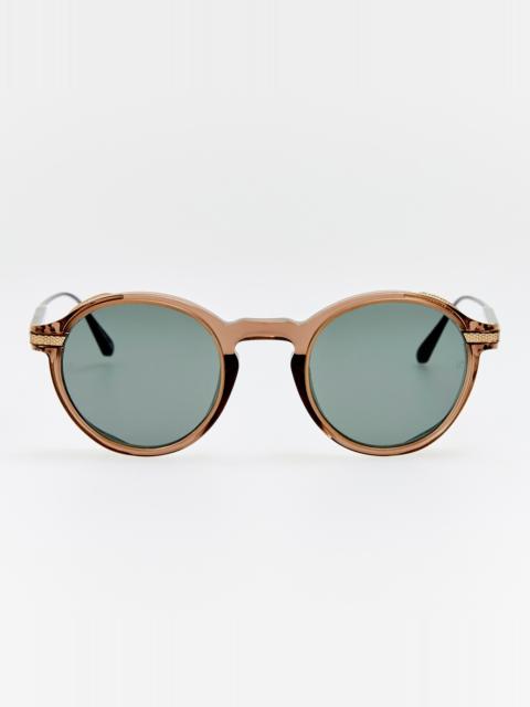 LINDA FARROW Orion Sunglasses in Brown