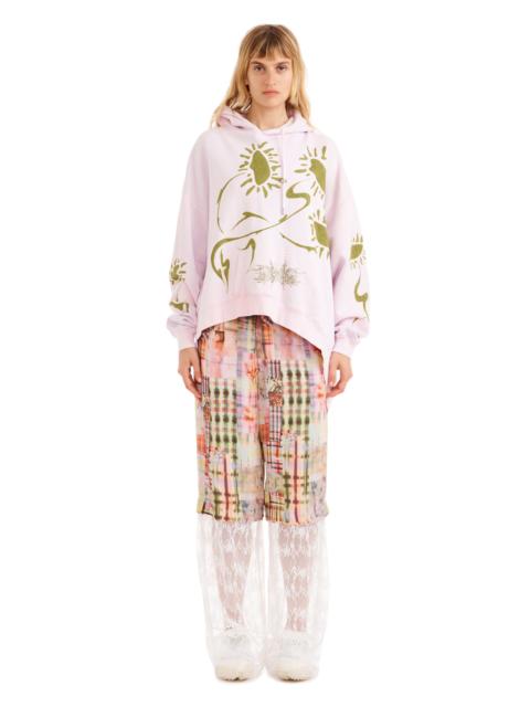 Collina Strada PINK DAISY WAVE HEM HOODIE