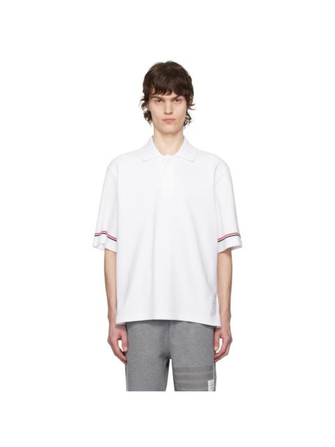 Thom Browne White Rugby Polo