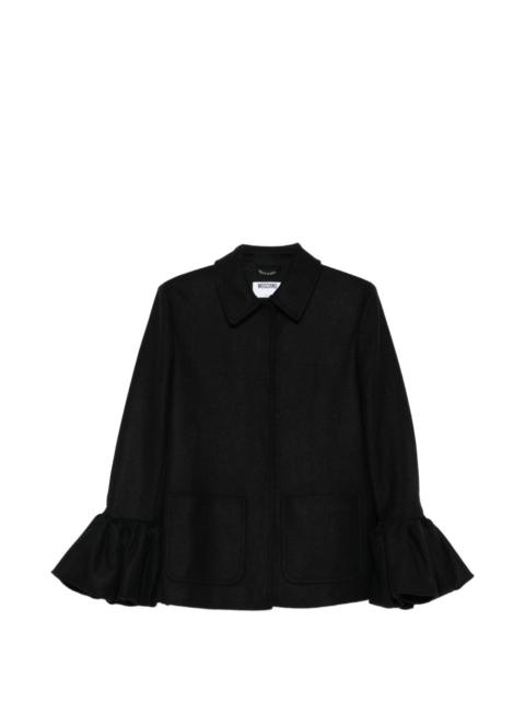 Moschino ruffle-sleeve coat