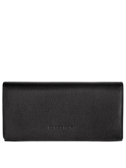 Le Foulonné Continental wallet Black - Leather