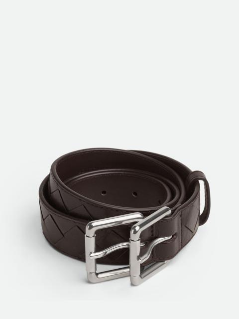 Bottega Veneta intrecciato double buckle belt