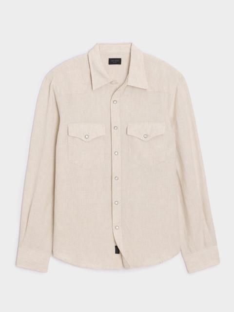 TODD SNYDER Linen Western Shirt