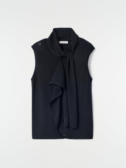 Lemaire ASYMMETRICAL CARDIGAN IN MERINO WOOL BLEND