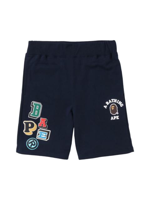 A BATHING APE® BAPE Multi Fonts Sweatshorts 'Navy'