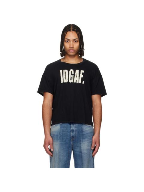 R13 Black 'I Don't Give A F' Relaxed T-shirt