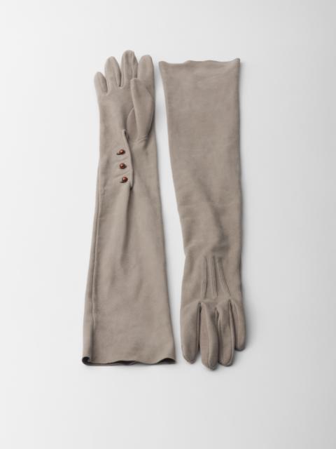 Suede gloves