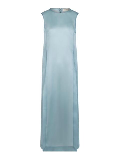 HEIRLOME Zoey Silk-Organza Long Top blue