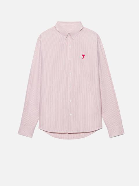 AMI Paris Striped Button-Down Ami De Coeur Shirt