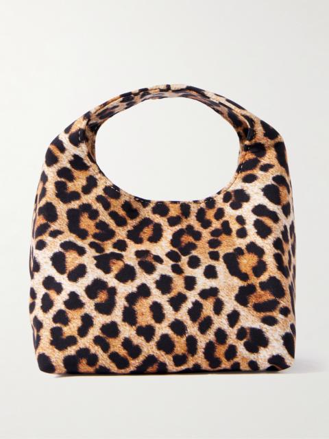 LOEFFLER RANDALL Kenzie Leopard-print Jersey Clutch