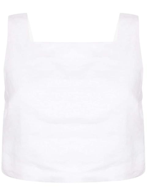 Reformation Saige linen crop top