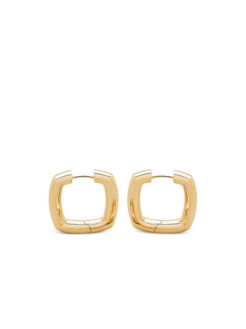 TOM WOOD metal square hoop earrings