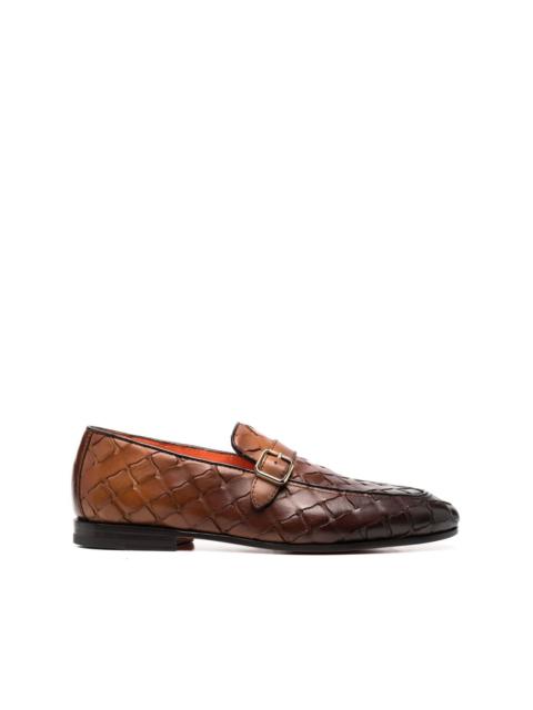 interwoven leather loafers