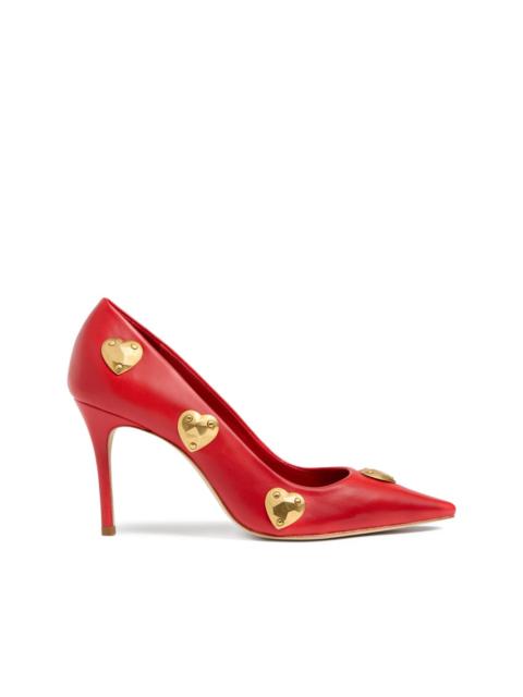 Cinq à Sept Luna hearts pumps