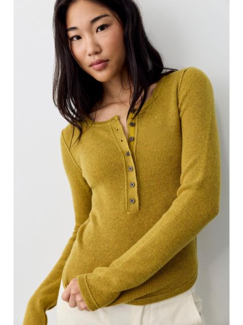 FREE PEOPLE We The Free Jamie Solid Cashmere Henley