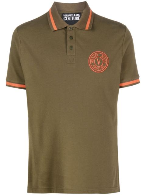 VERSACE JEANS COUTURE logo-embroidered polo shirt