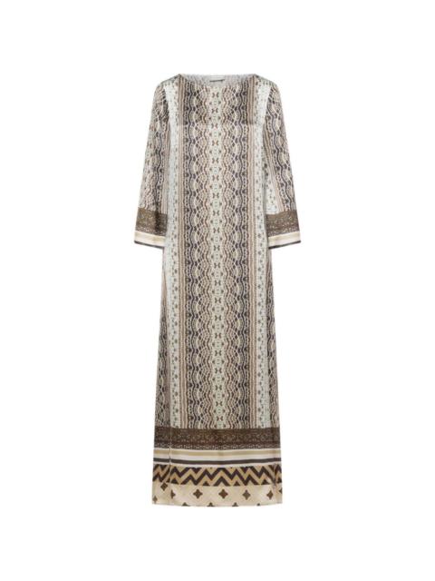 Pierre-Louis Mascia Mutka geometric floral midi dress