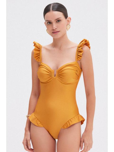 PatBO LAGOA LYCRA FLUTTER ONE PIECE