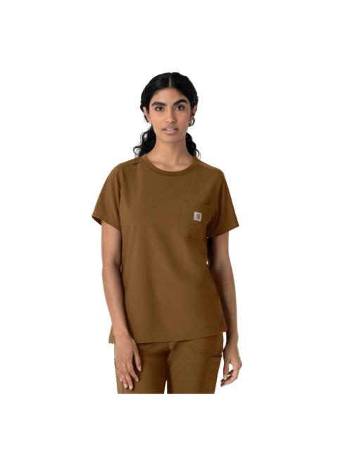Carhartt Women's Force Cross-Flex Crew Neck Scrub Top
