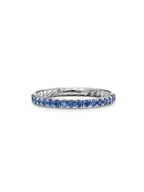 DAVID YURMAN Women's DY Eden Band Ring in Platinum - Blue Silver