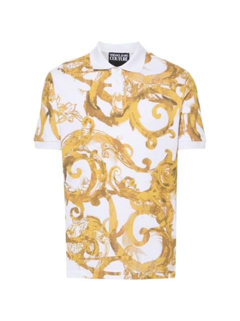 VERSACE JEANS COUTURE Watercolour Couture polo shirt