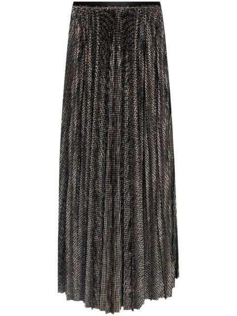 forte_forte pleated houndstooth-print midi skirt