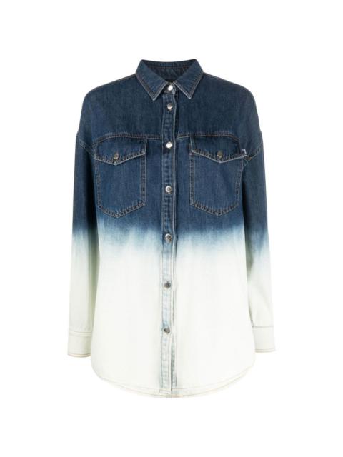 ombré-effect denim shirt