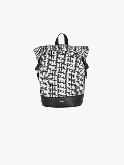 Balmain Bicolor white and black nylon 1945 backpack