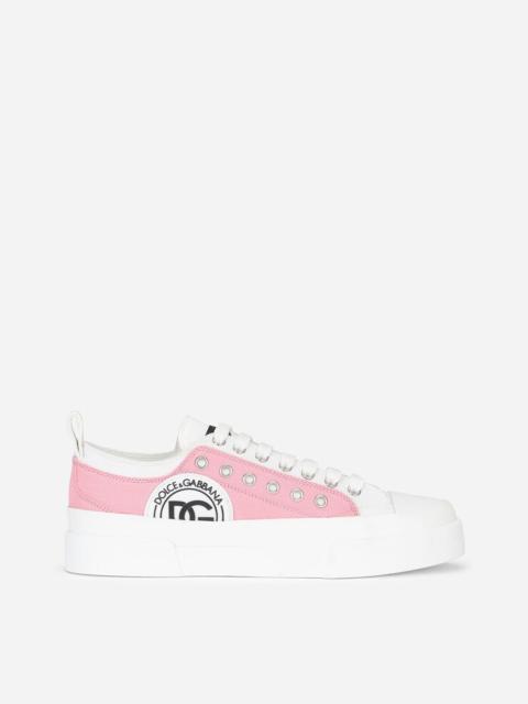 Dolce & Gabbana Two-tone canvas Portofino Light sneakers with DG logo